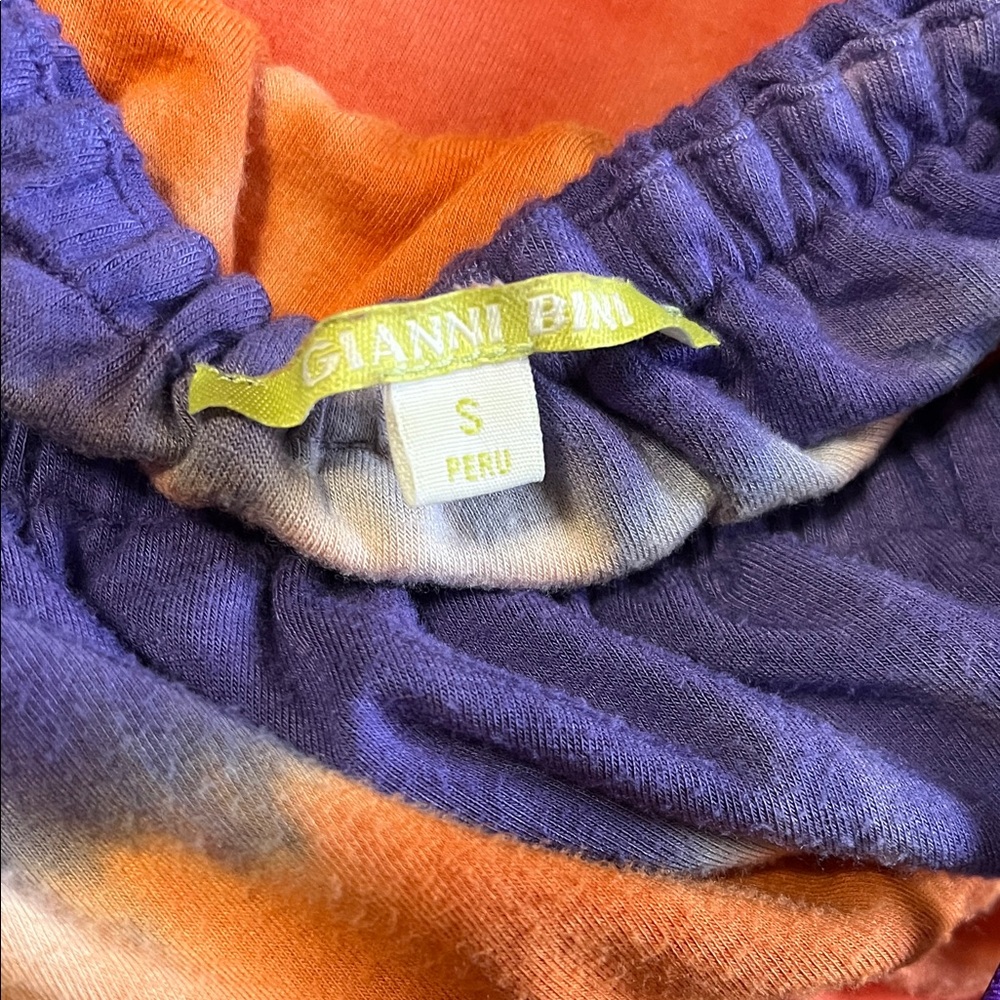 Gianni Bini Orange and Purple Strapless Maxi Dress - Picture 2 of 3